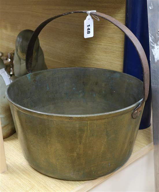 A copper pot diameter 37cm
